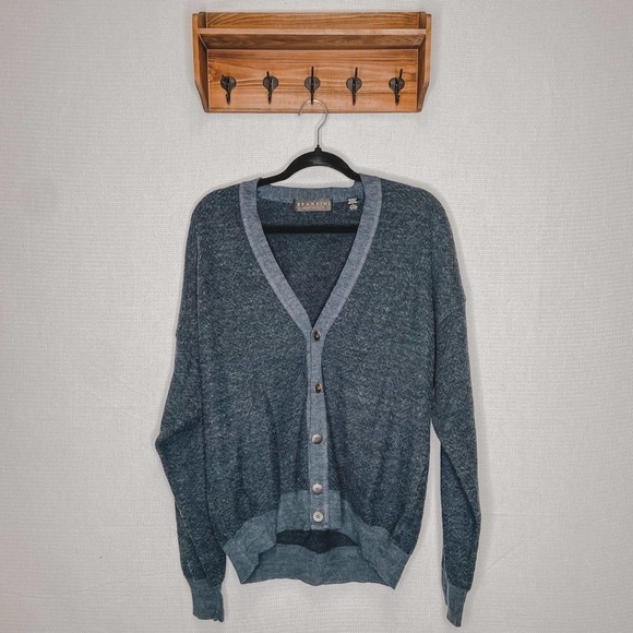 Brandini Sweaters - Brandini | Navy Cardigan Sweater Wool Blend large